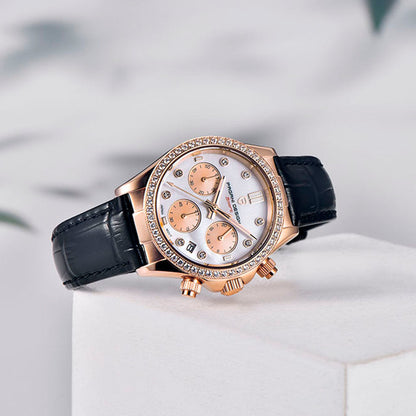 Relógio Feminino Pagani Design Daisy Gold Black